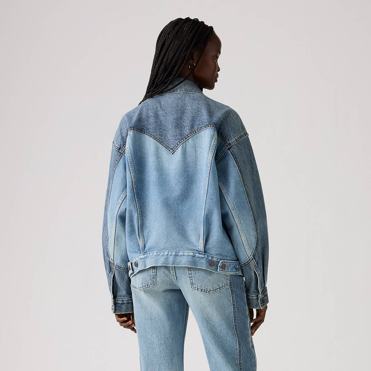 '90S WESTERN PIECED TRUCKER JACKET - 4