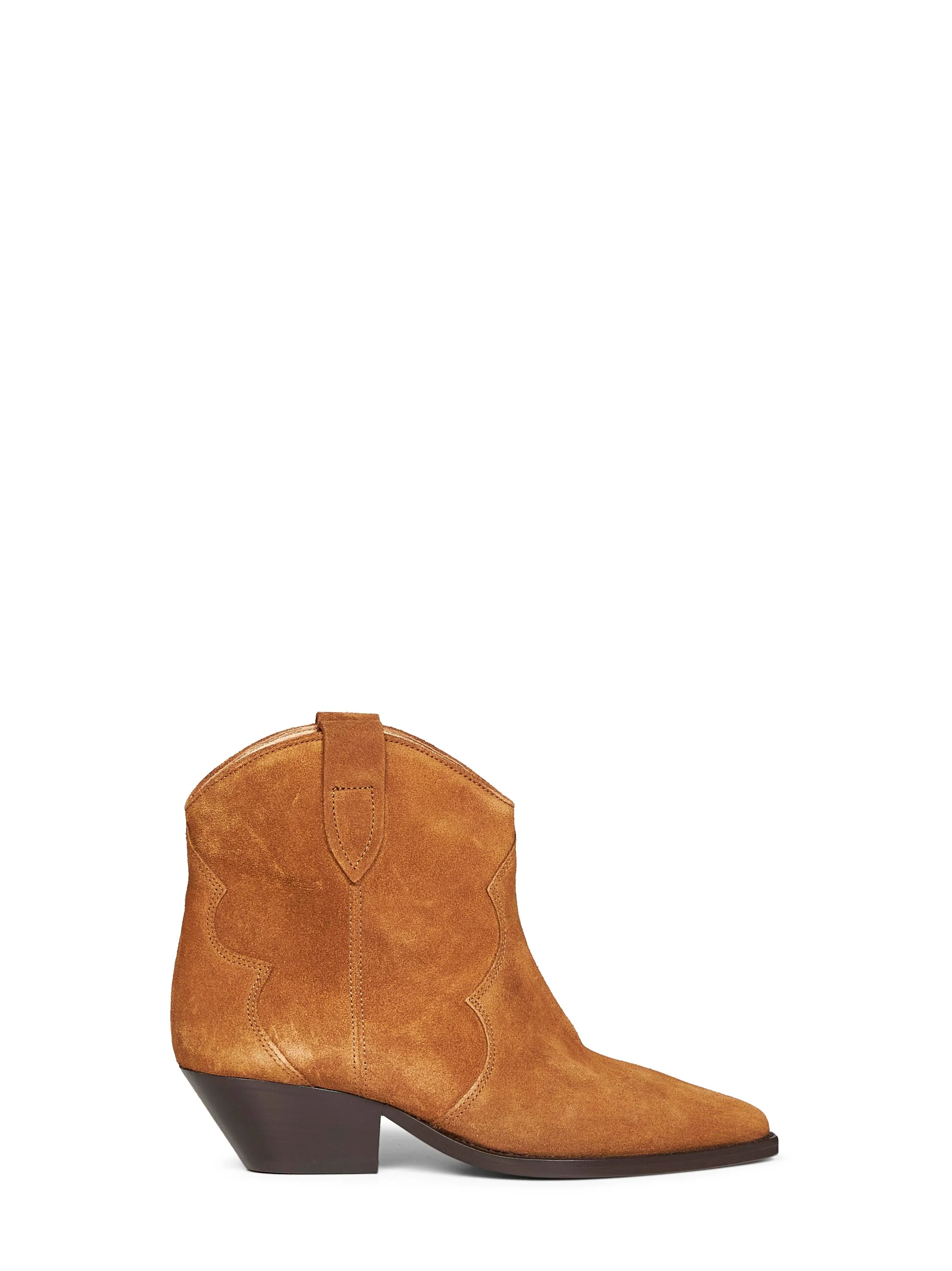 Cognac suede Dewina western ankle boots - 1