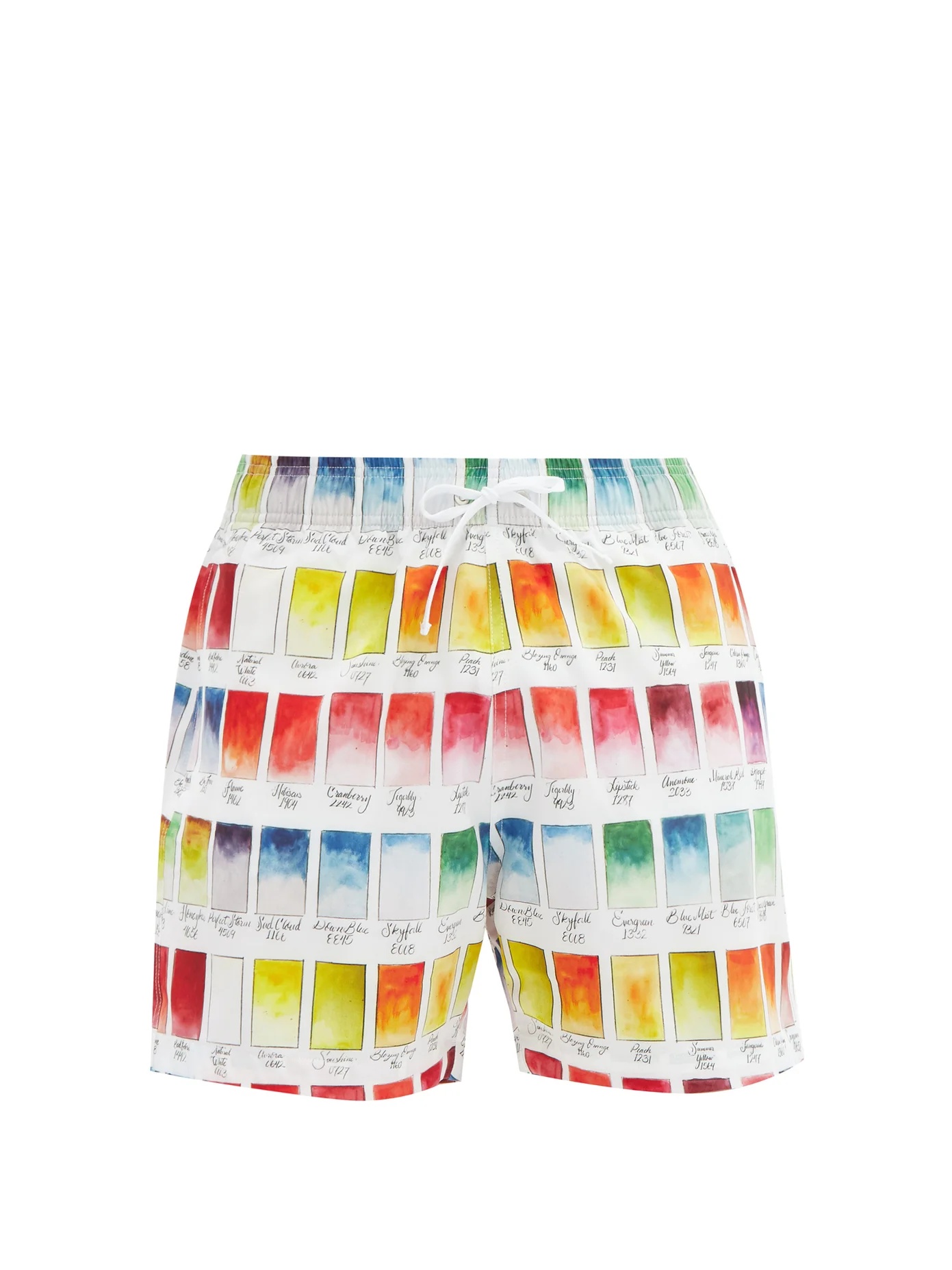 Watercolor Swatches-print swim shorts - 1