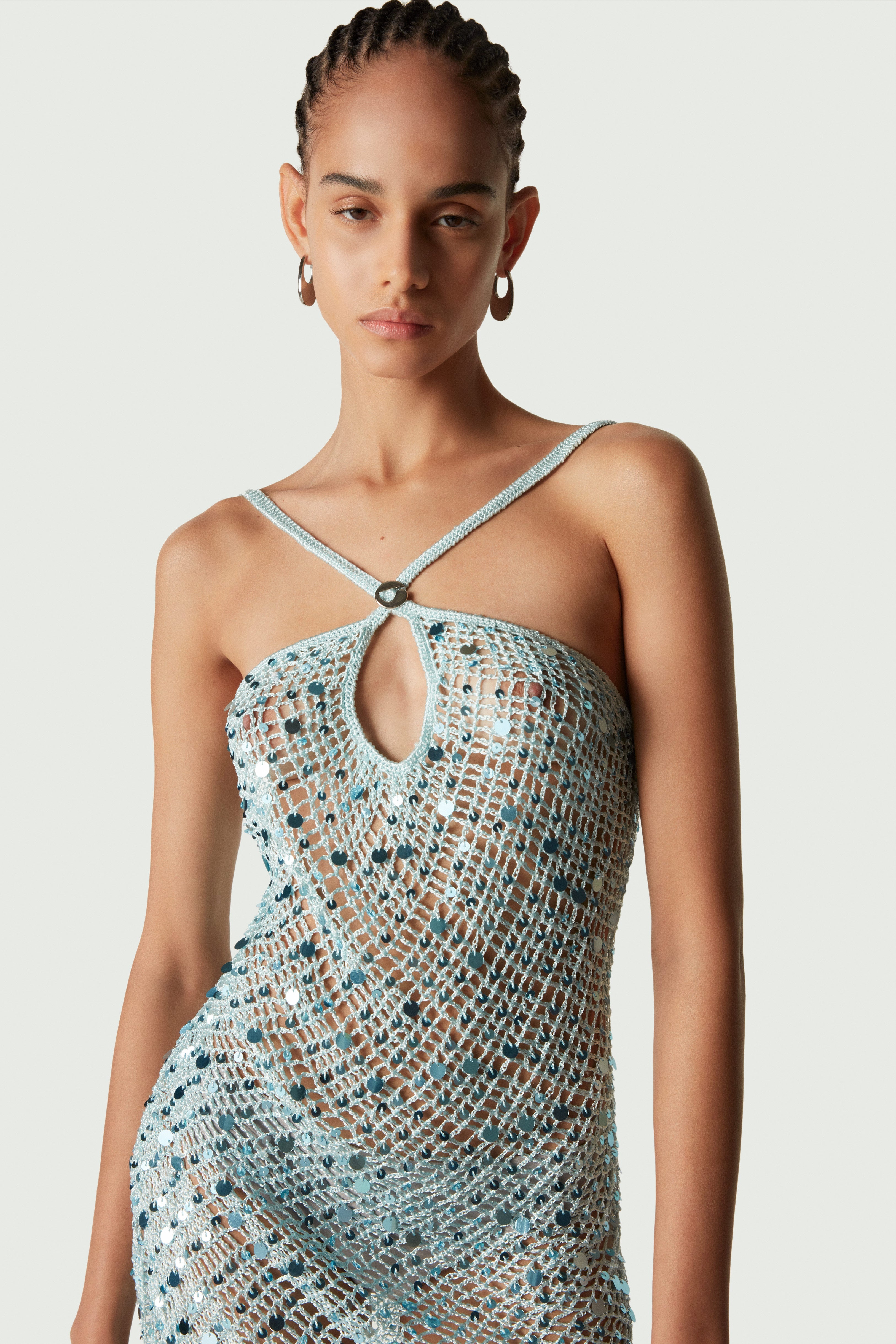 Sequin Crochet Dress - 1