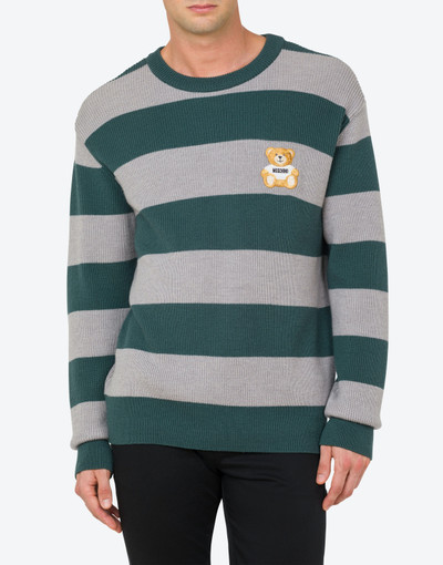 Moschino TEDDY PATCH WOOL STRIPED JUMPER outlook