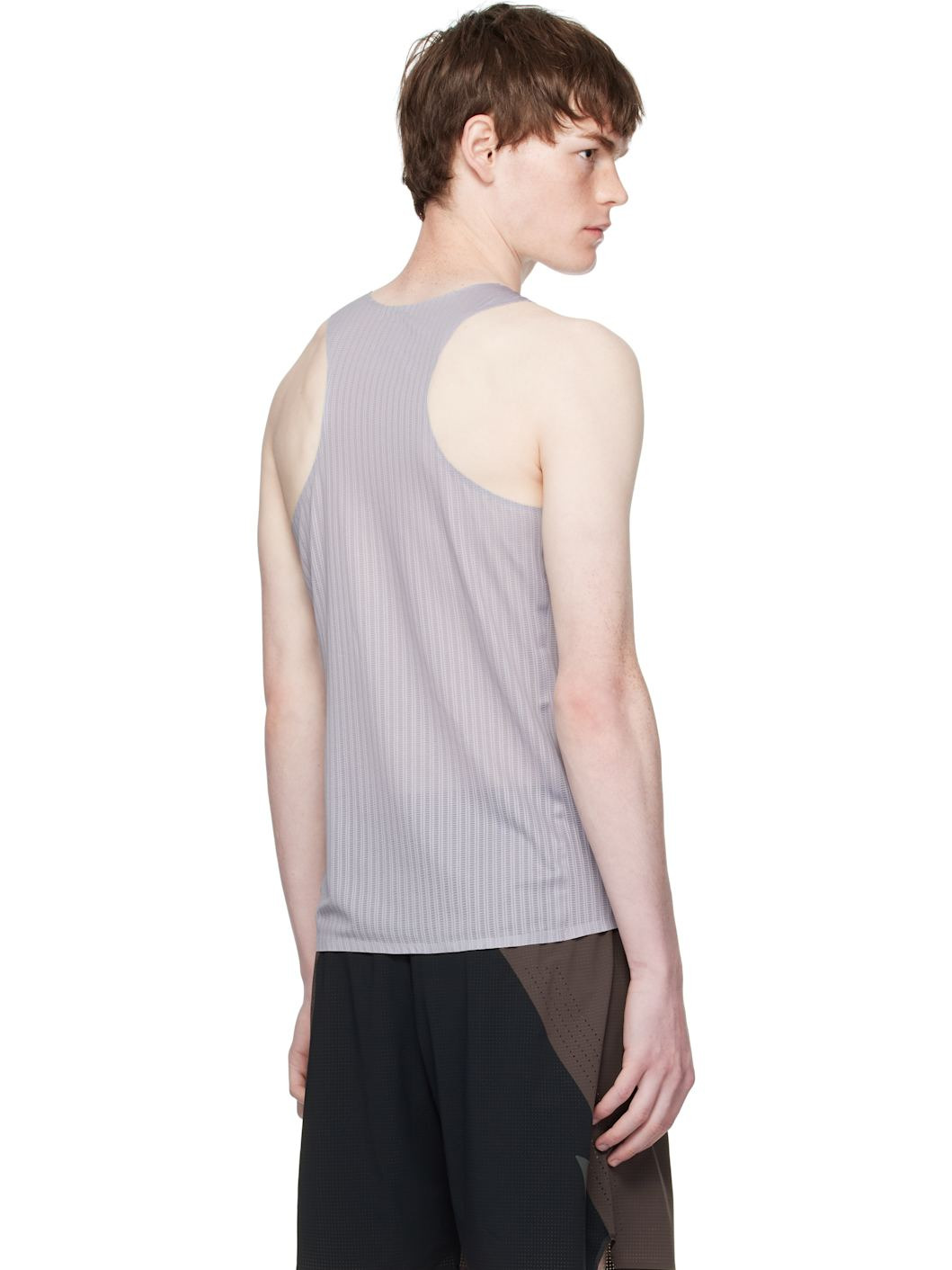 Gray Lightweight SPACE3D Race Tank Top - 3
