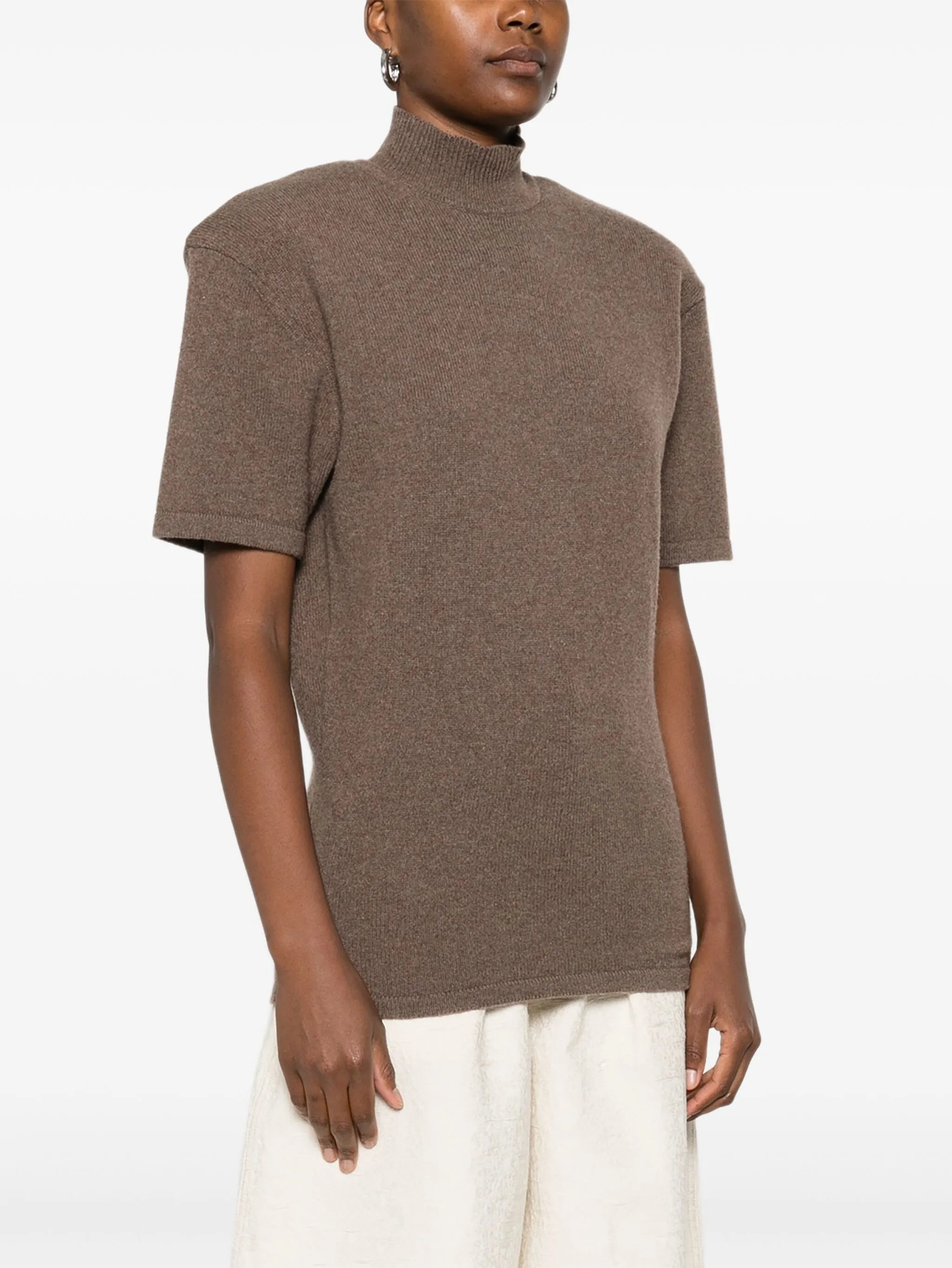 Jacquemus High-neck Short-sleeve Top - 5