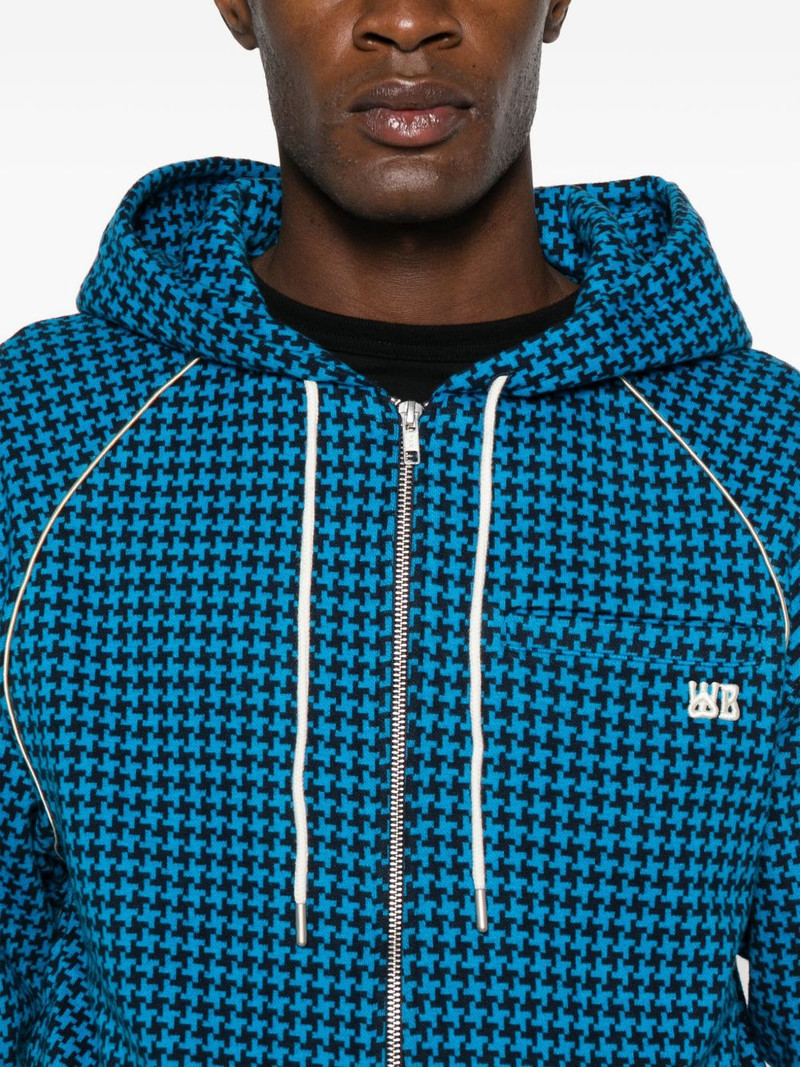 London patterned zip-up hoodie 5