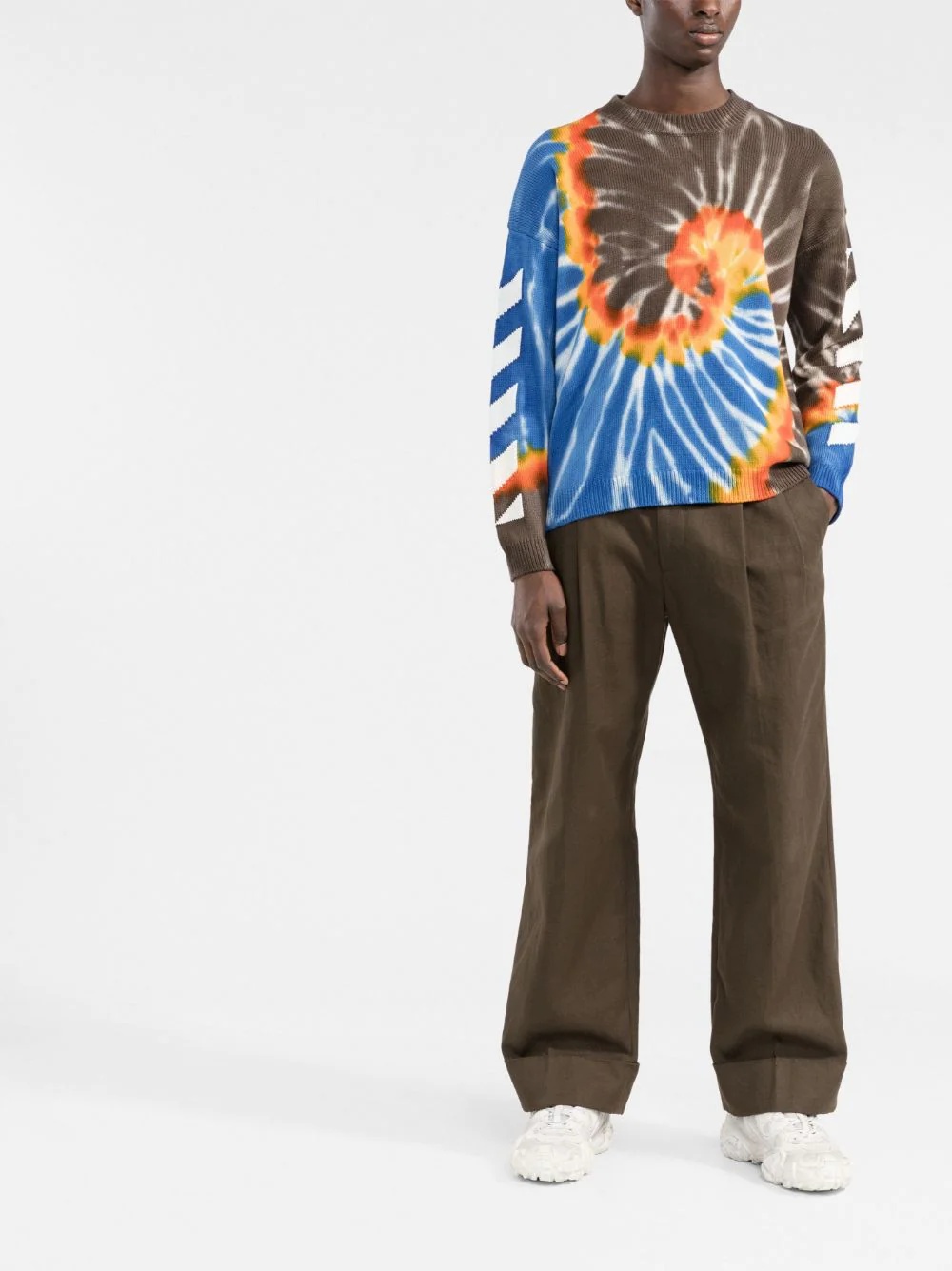 Arrows motif tie-dye sweatshirt - 2