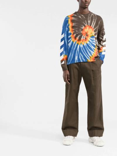 Off-White Arrows motif tie-dye sweatshirt outlook