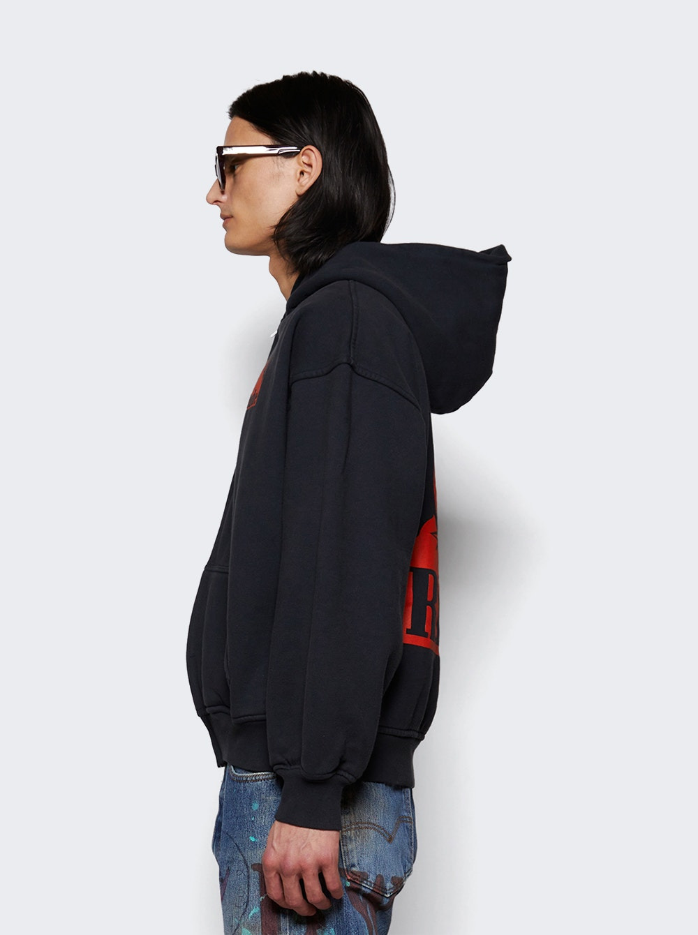 Moonlight Badge Full Zip Hoodie Black - 3