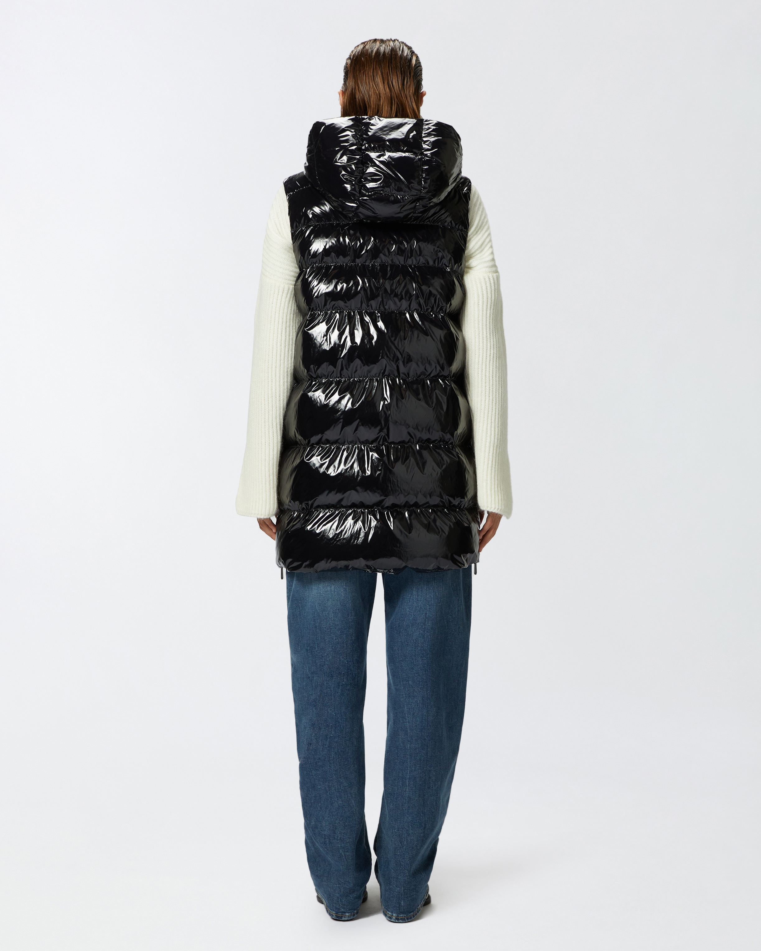 PADDED PUFFER GILET WITH HOOD - 4