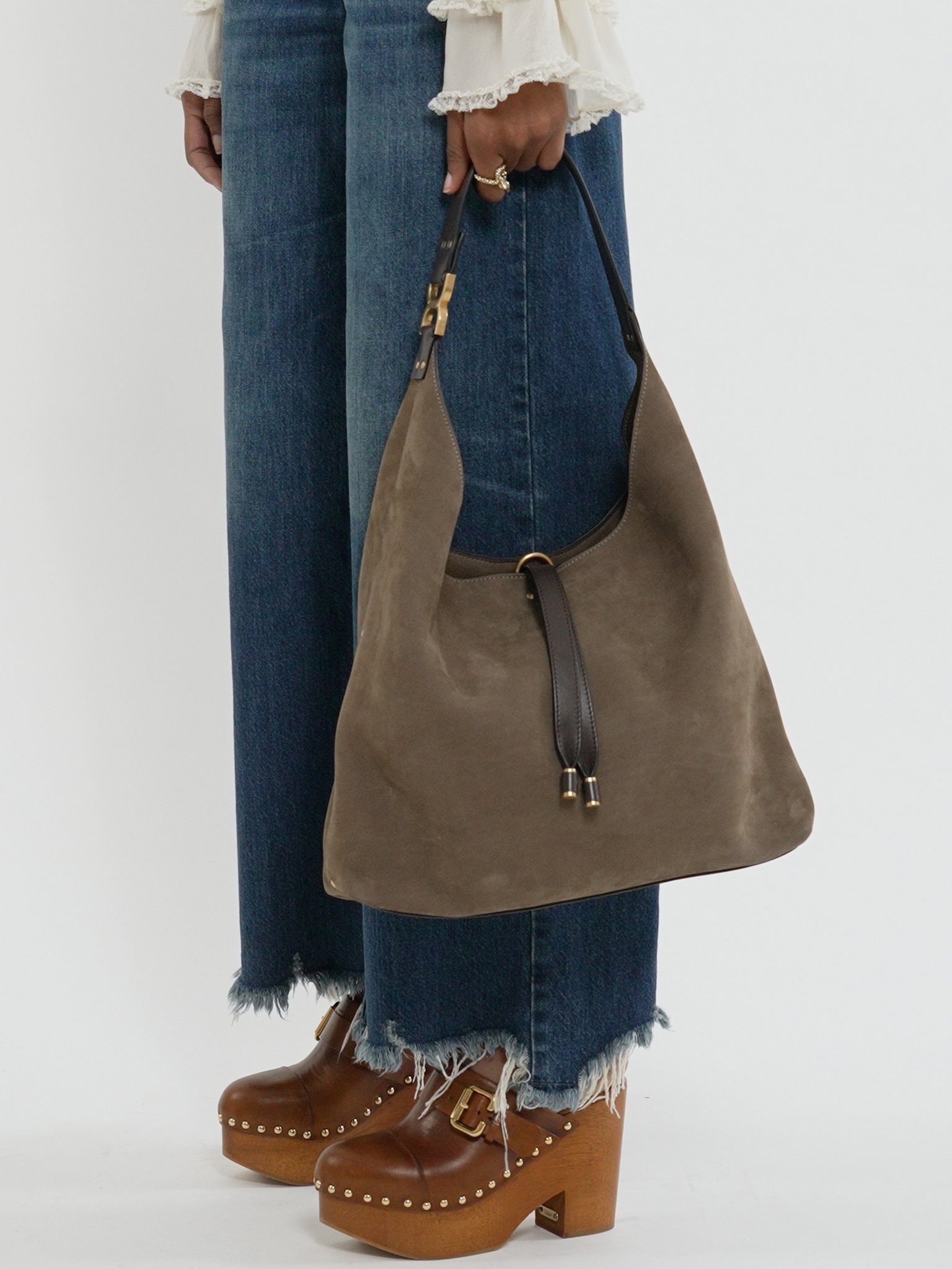 MARCIE HOBO BAG IN NUBUCK LEATHER - 4