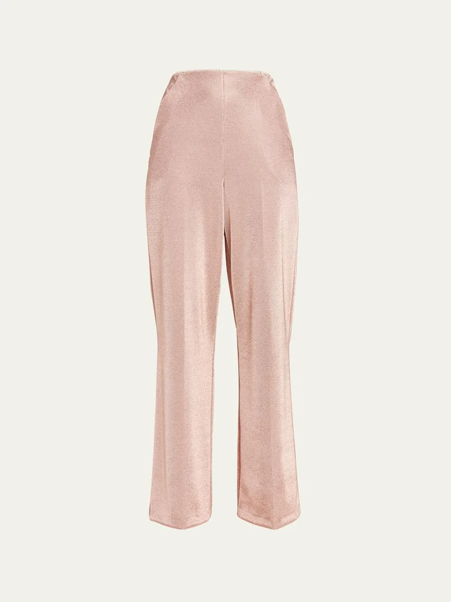 Lurex Bonded Jersey Trousers - 1