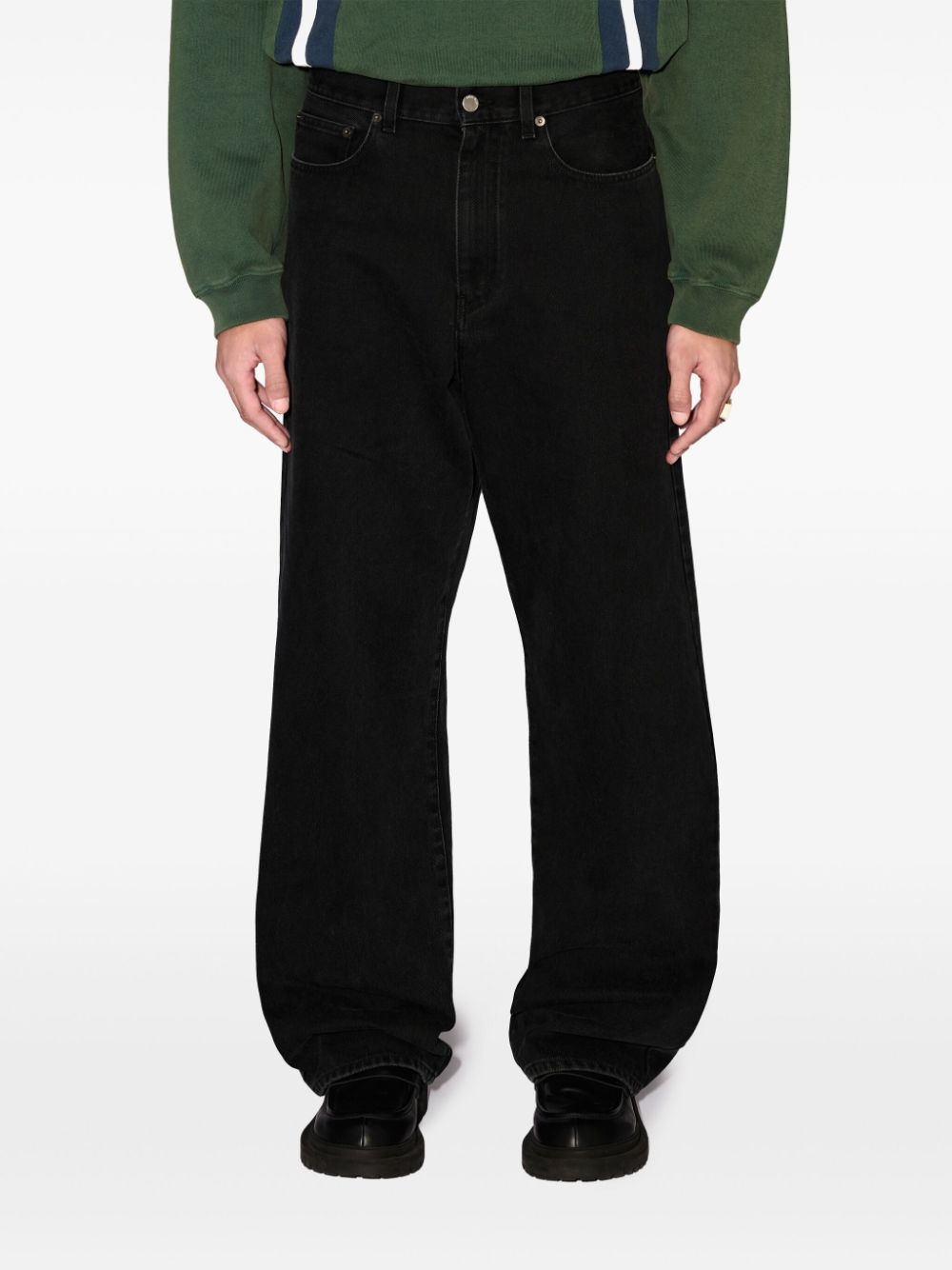 cotton straight-leg jeans - 3