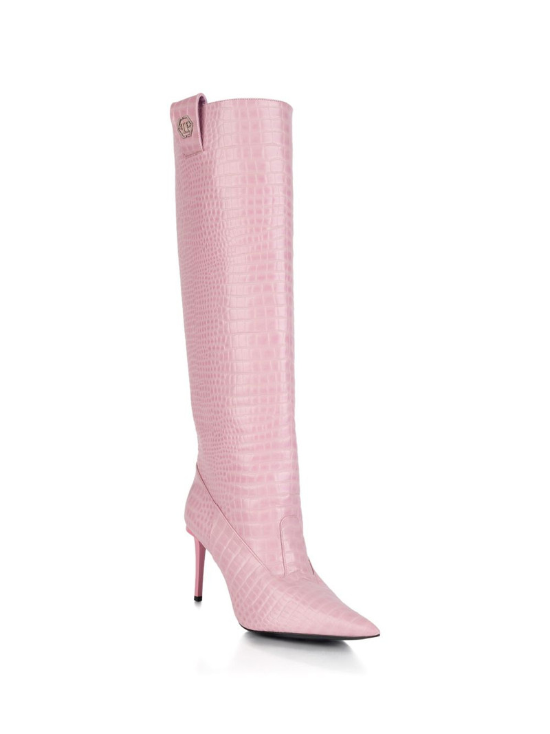 pink heeled boots 1