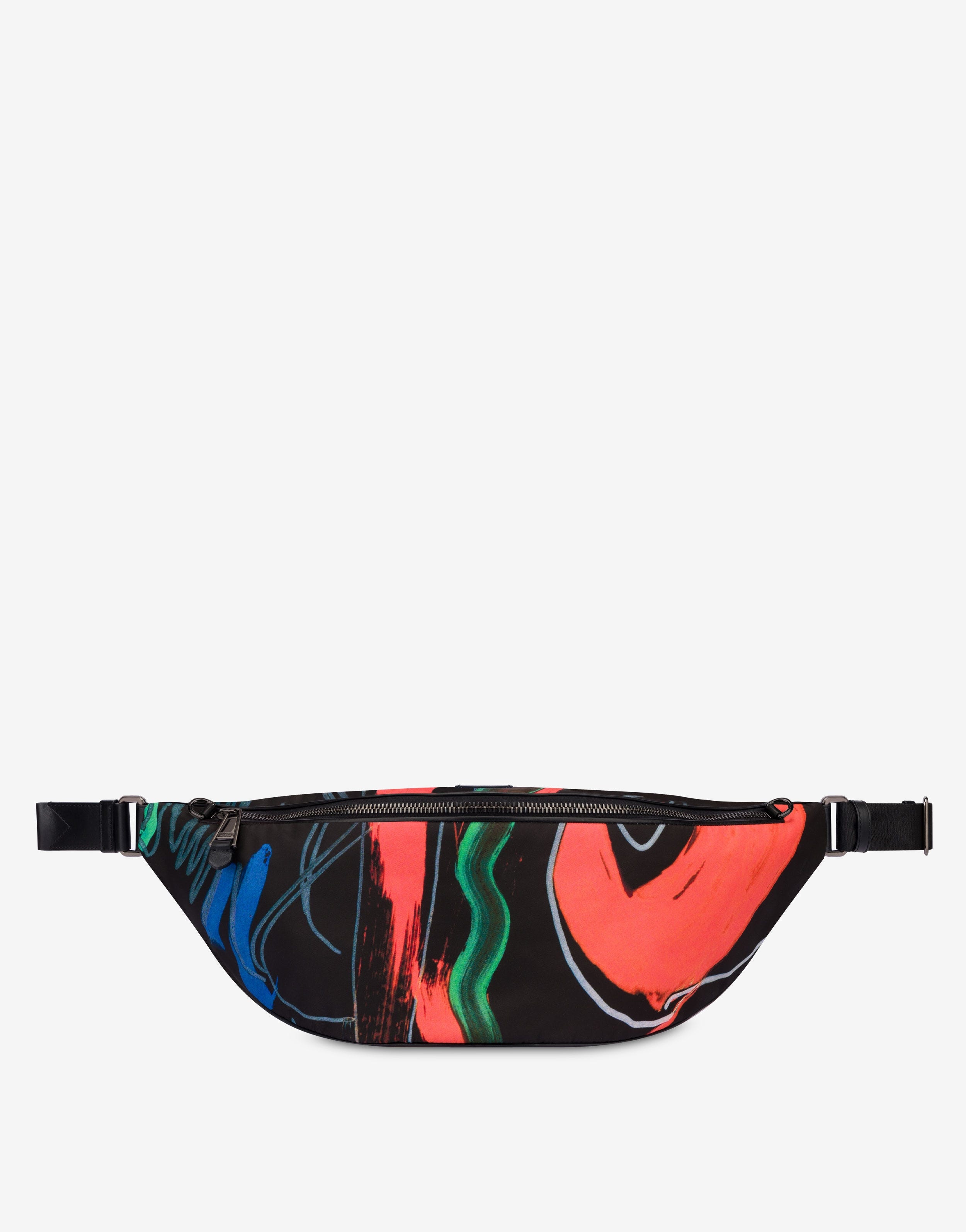 SHADOWS & SQUIGGLES LARGE NYLON BELT BAG 1