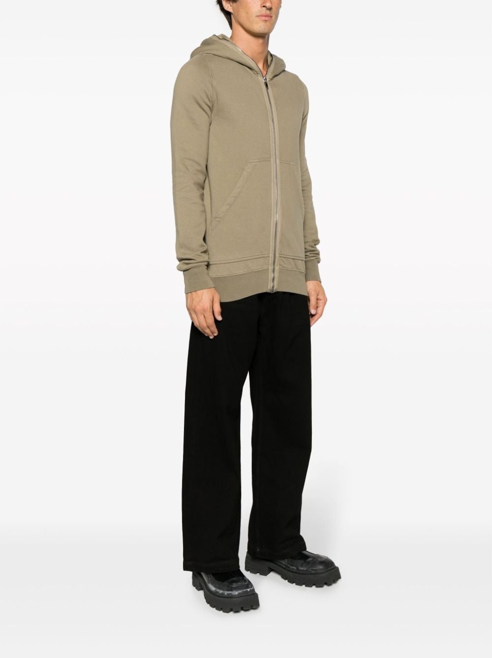 zip-up cotton hoodie - 3