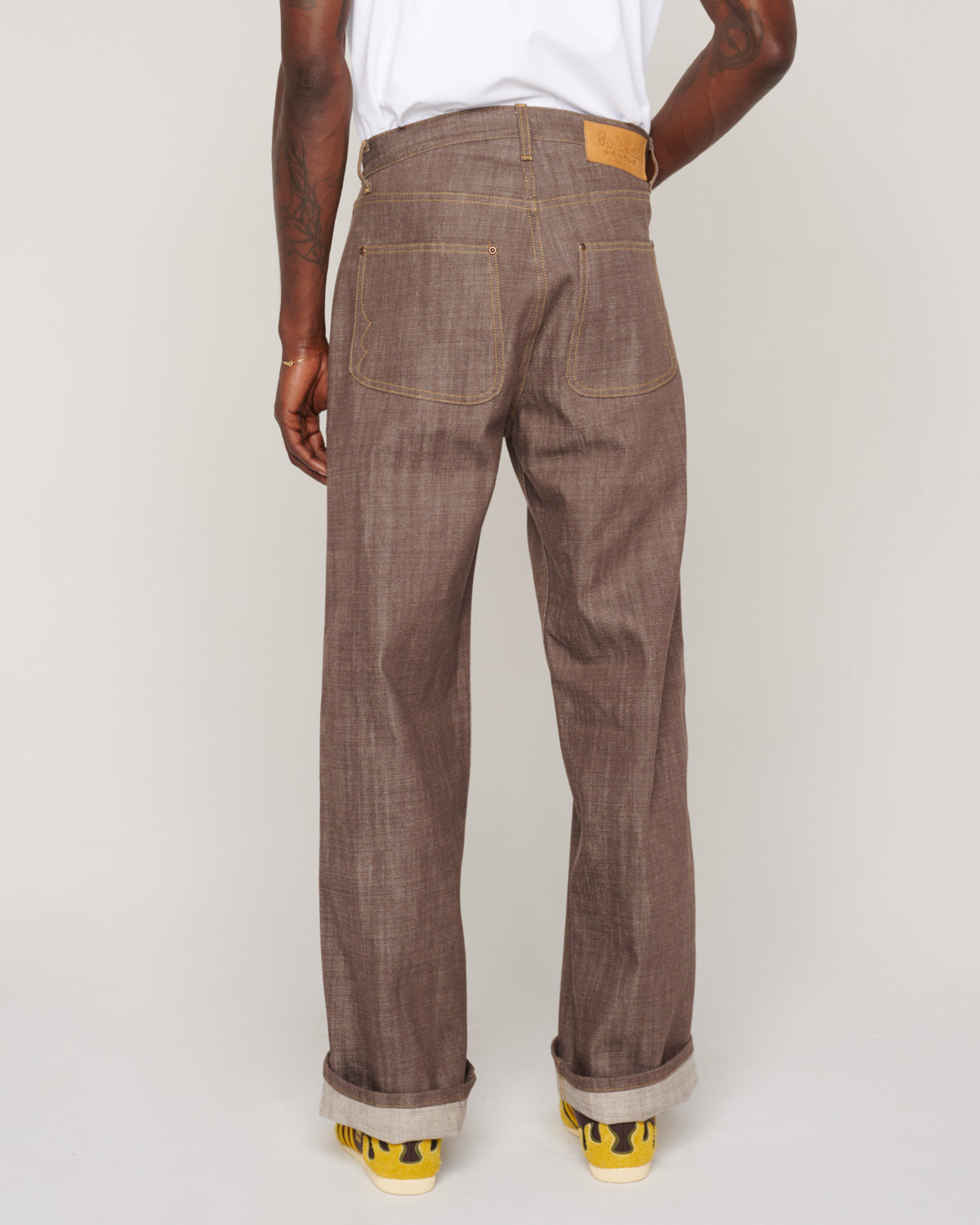 Type 00 14.5oz Selvedge Denim Pant - Brown - 8