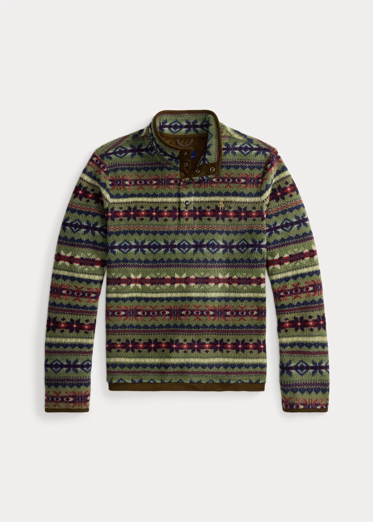 Fair Isle–Inspired Fleece Pullover - 1