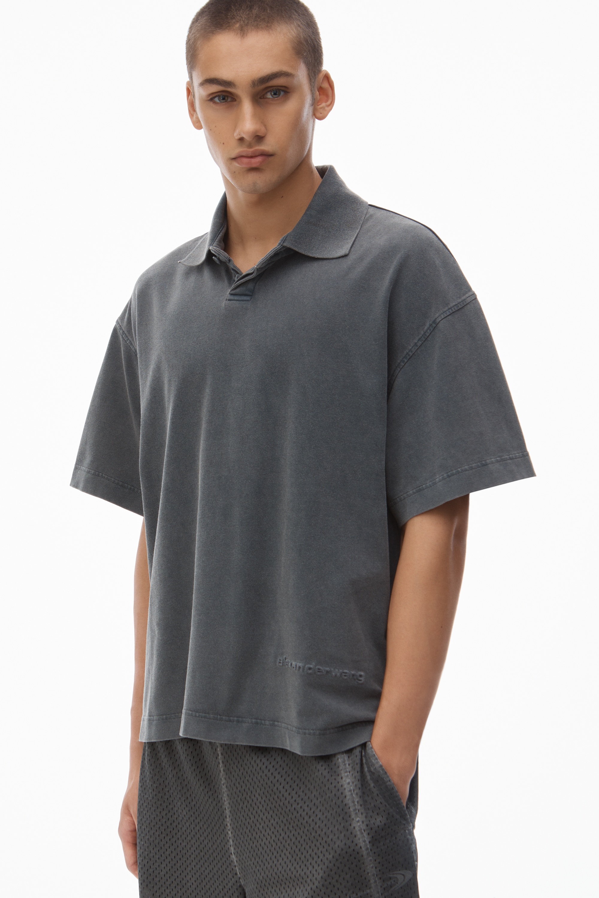 Men's Short-Sleeve Polo Tee in Cotton Jersey - 3