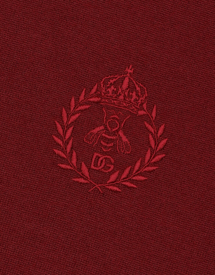 Cashmere polo-style sweater with DG logo embroidery - 4