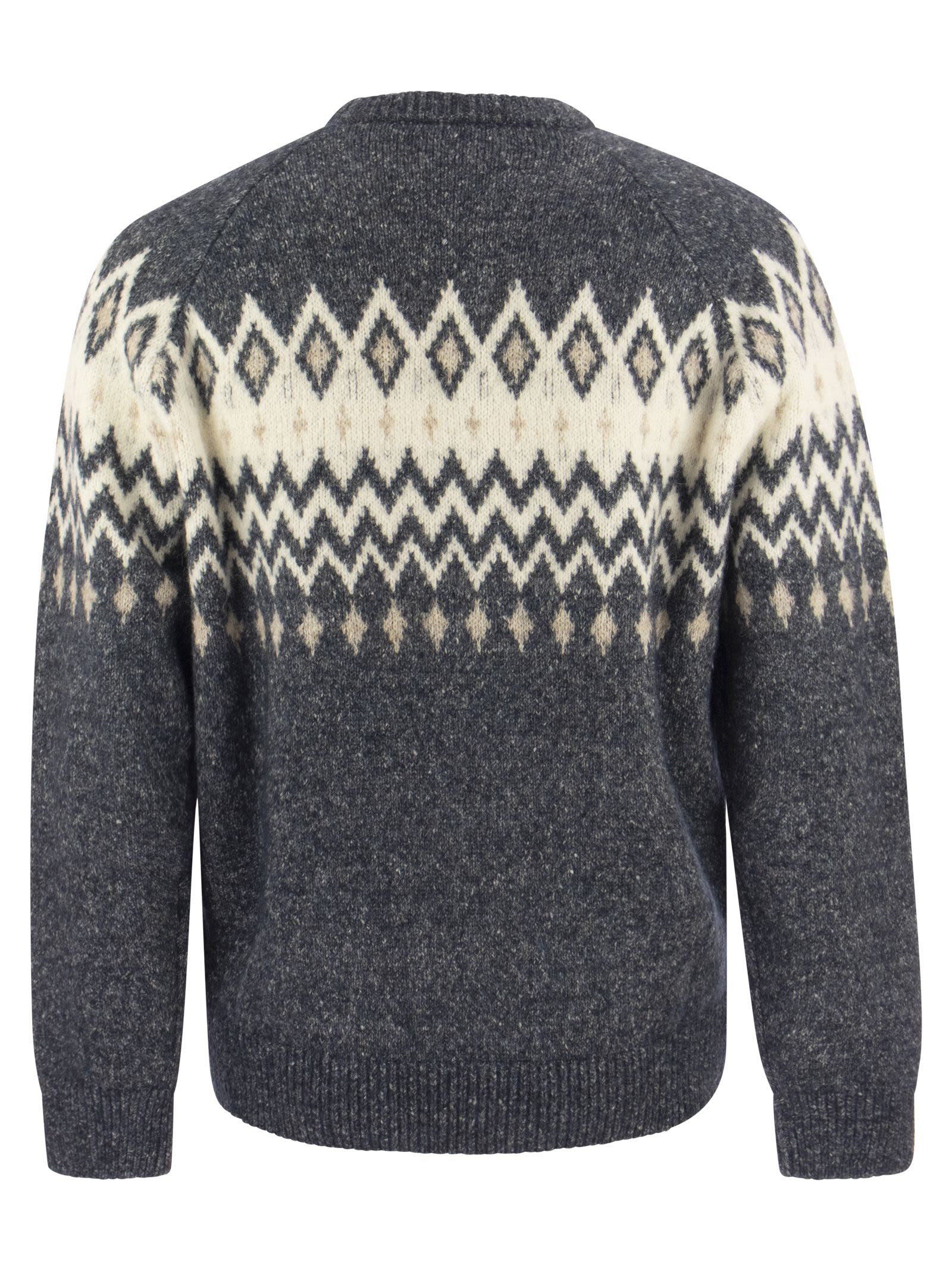Brunello Cucinelli Men Icelandic Jacquard Buttoned Sweater In Alpaca, Cotton And Wool - 2