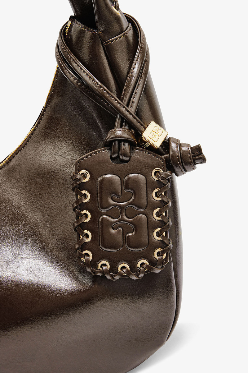 GREEN MEDIUM LACES HOBO BAG 3