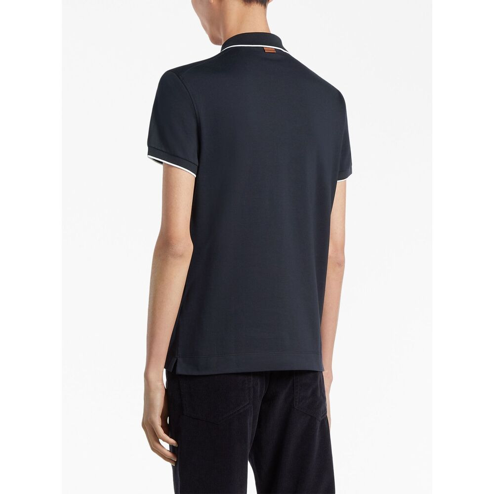 Zegna Blue Polo Shirts Men - 2