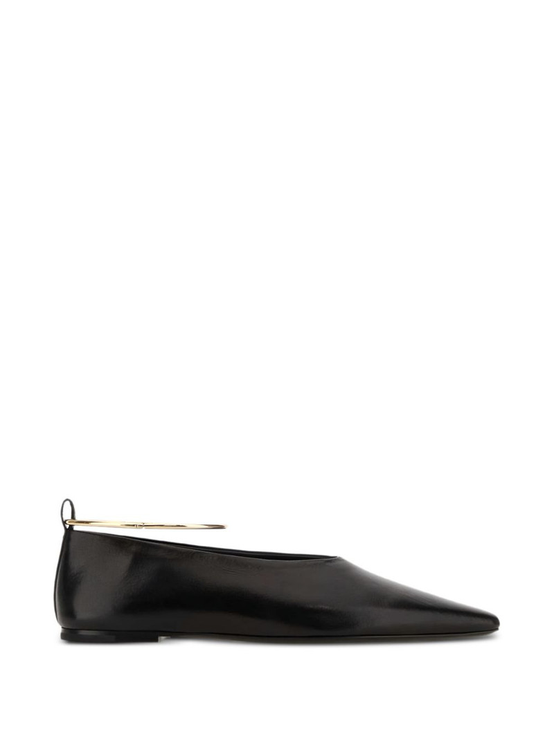 Jil Sander ring-detail ballet flats outlook