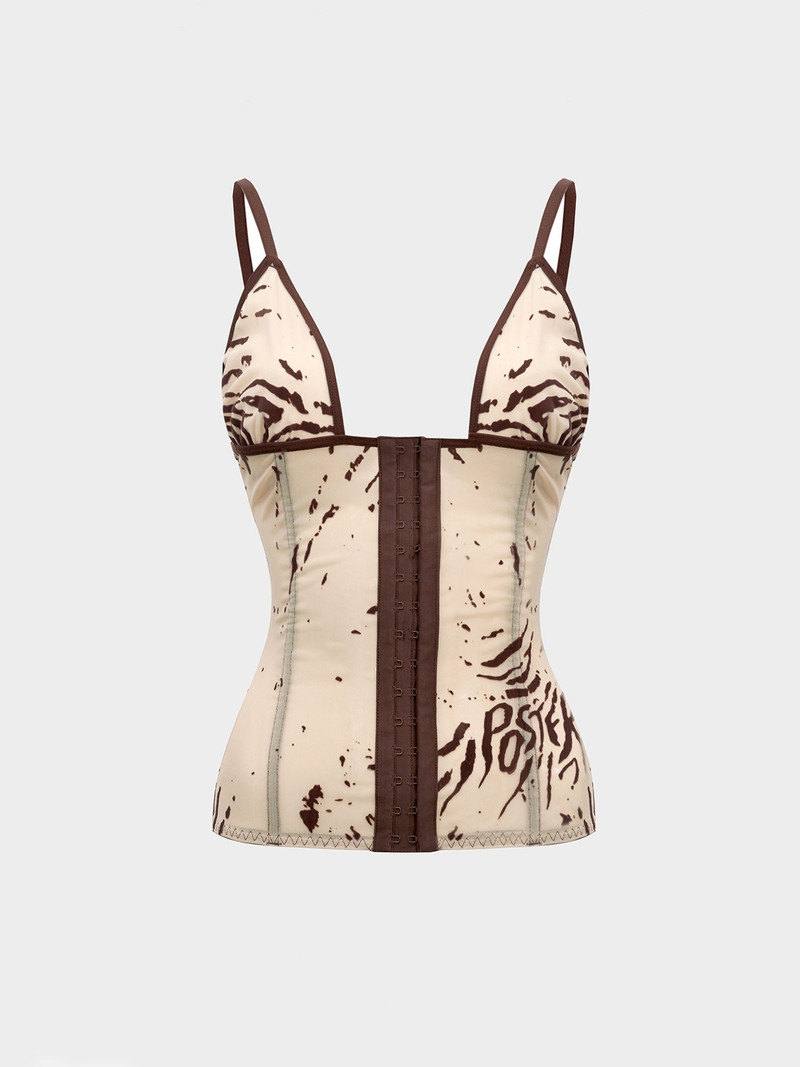 DOLL TOP BEIGE ZEBRA PRINT 5