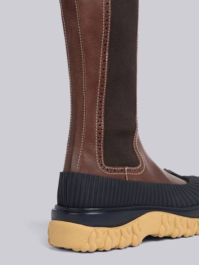Thom Browne Smooth Calf Leather Knee High Chelsea Duck Boot outlook