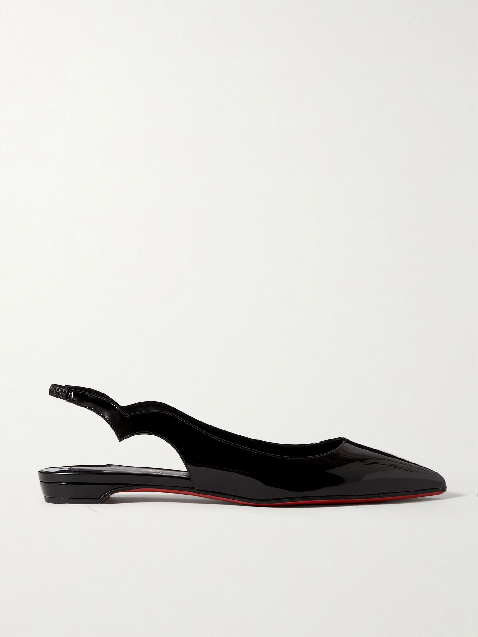 Hot Chikita patent-leather slingback point-toe flats Black - 1