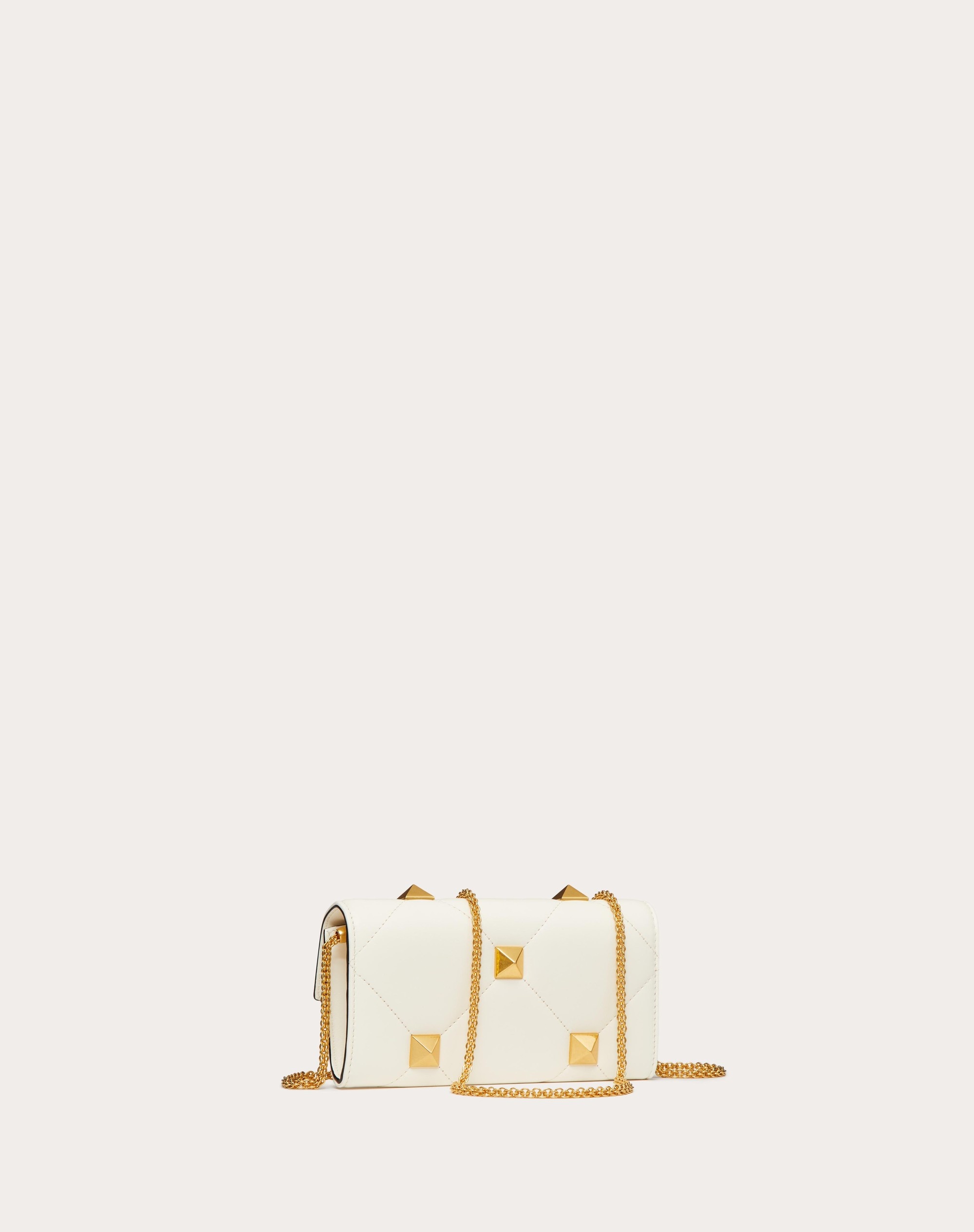 ROMAN STUD WALLET IN NAPPA LEATHER WITH CHAIN - 3