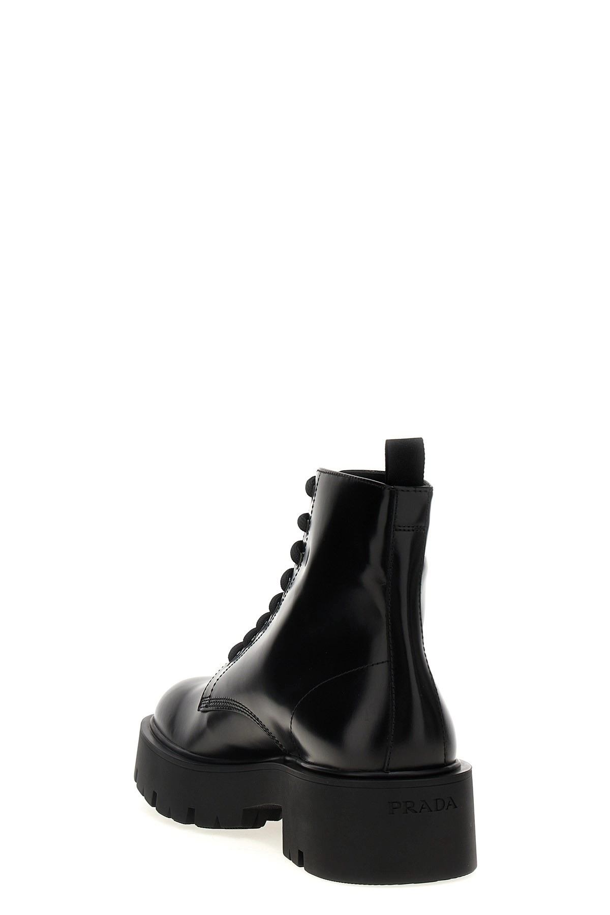 Logo brushed leather ankle boots - 3