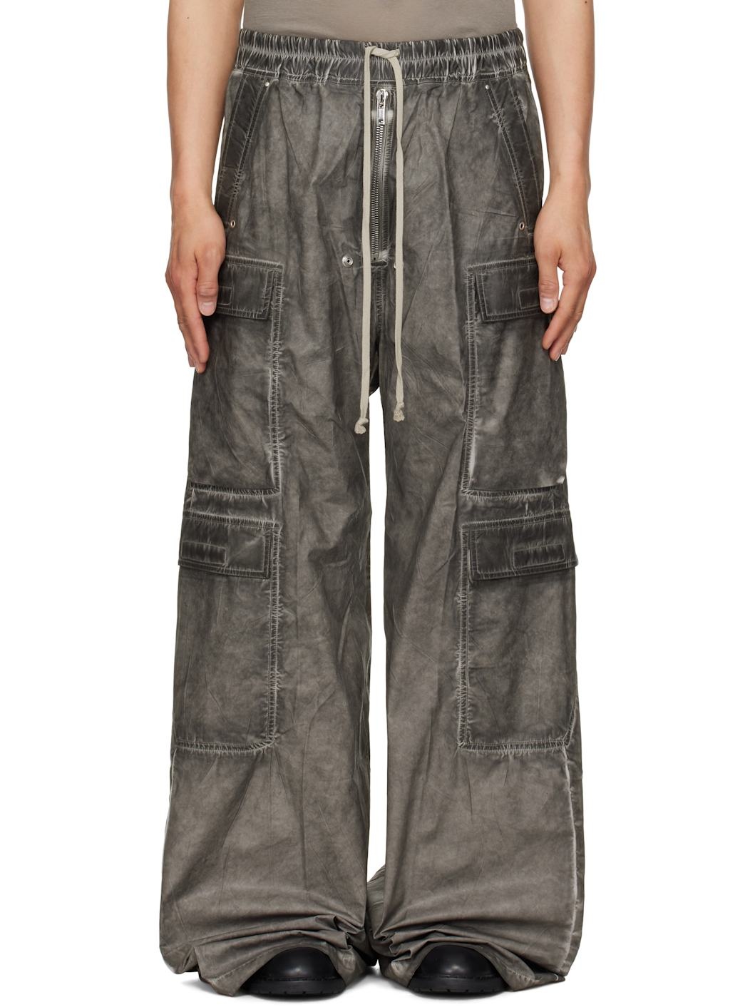 Gray Hollywood Double Cargo Jumbo Belas Pants - 1