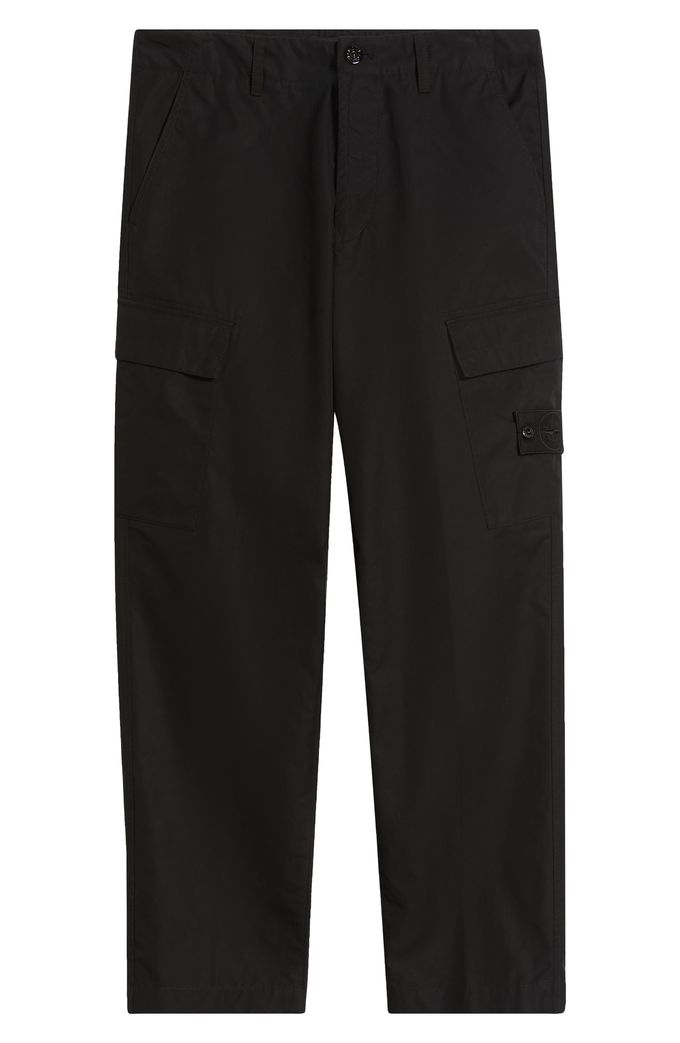 Stone Island Ghost Cotton Cargo Pants in V0029 Black at Nordstrom - 5