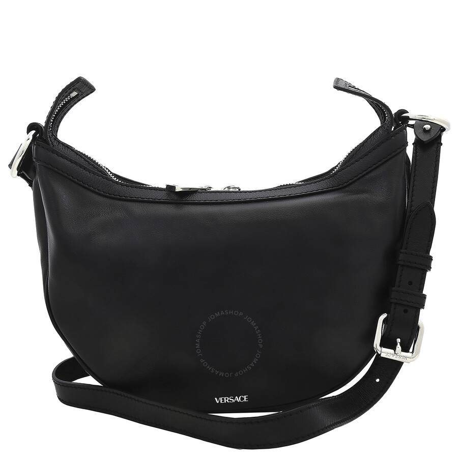 Versace Small Repeat Hobo Bag - Black - 3