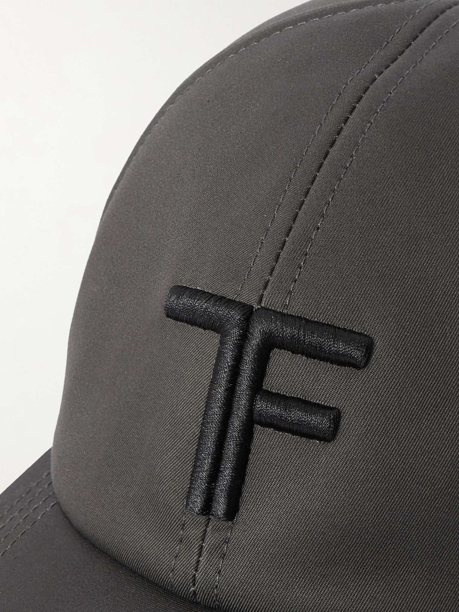 Leather-Trimmed Logo-Embroidered Cotton-Canvas Baseball Cap - 4
