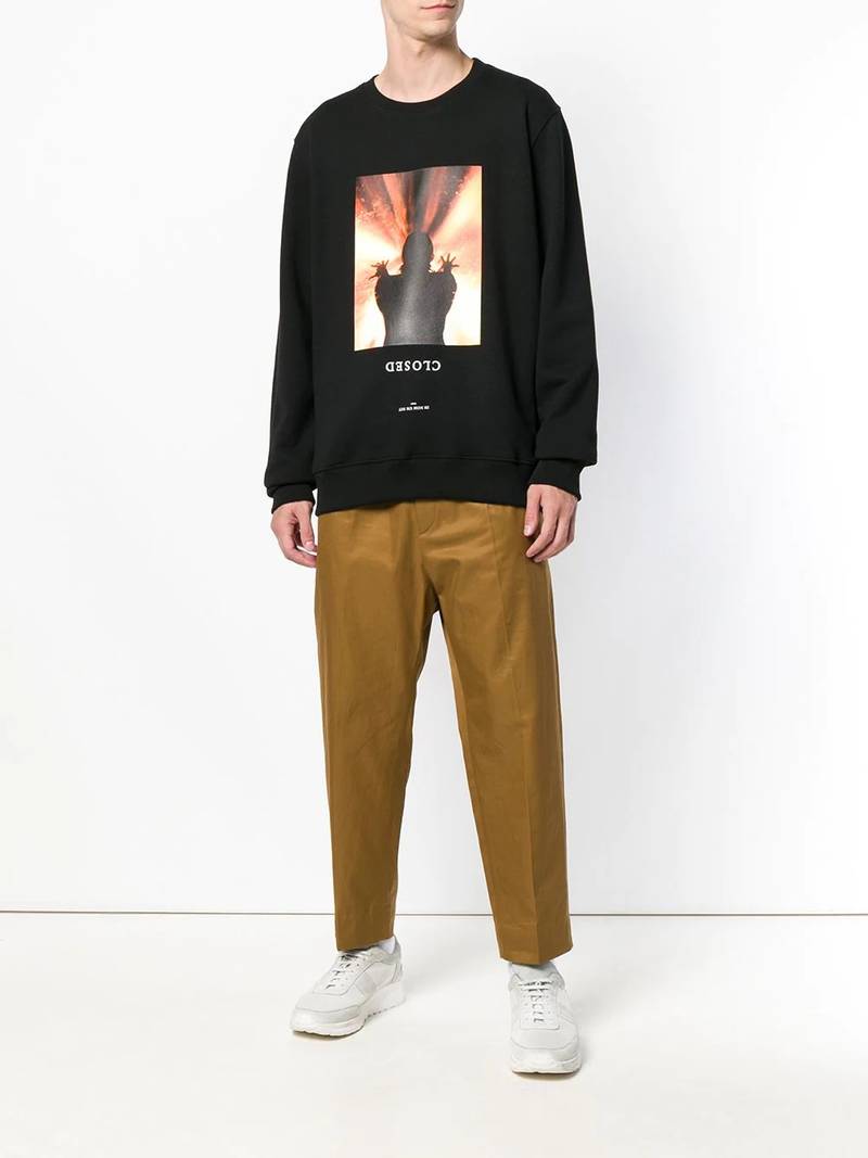 ih nom uh nit closed print sweatshirt outlook