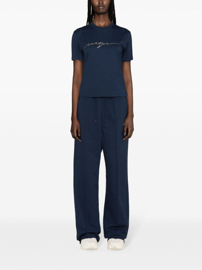 MSGM logo-print cotton track trousers outlook