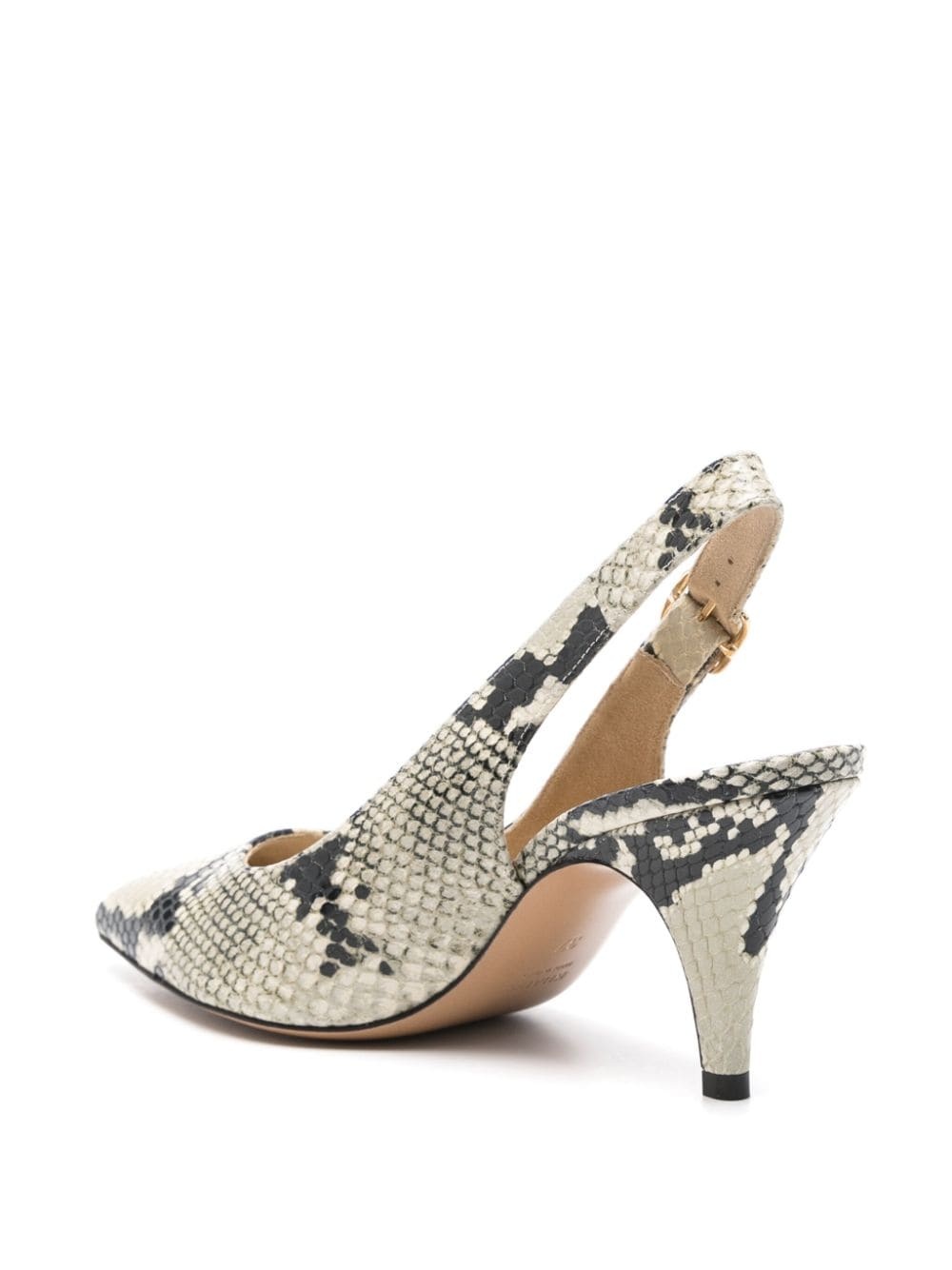 River 75mm python-embossed pumps - 3