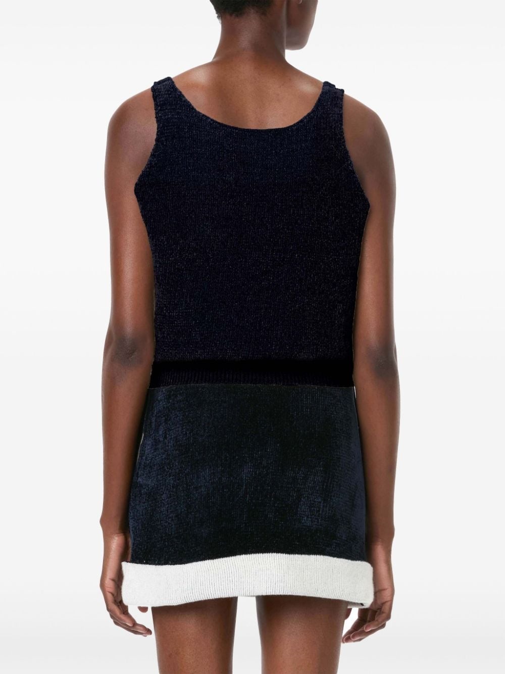 round-neck chenille tank top - 4