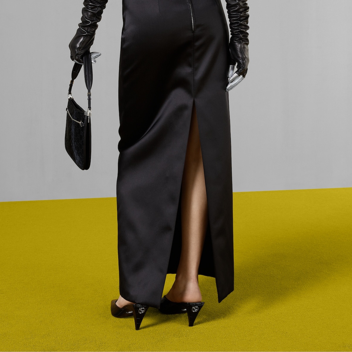 Silk skirt with Interlocking G - 5