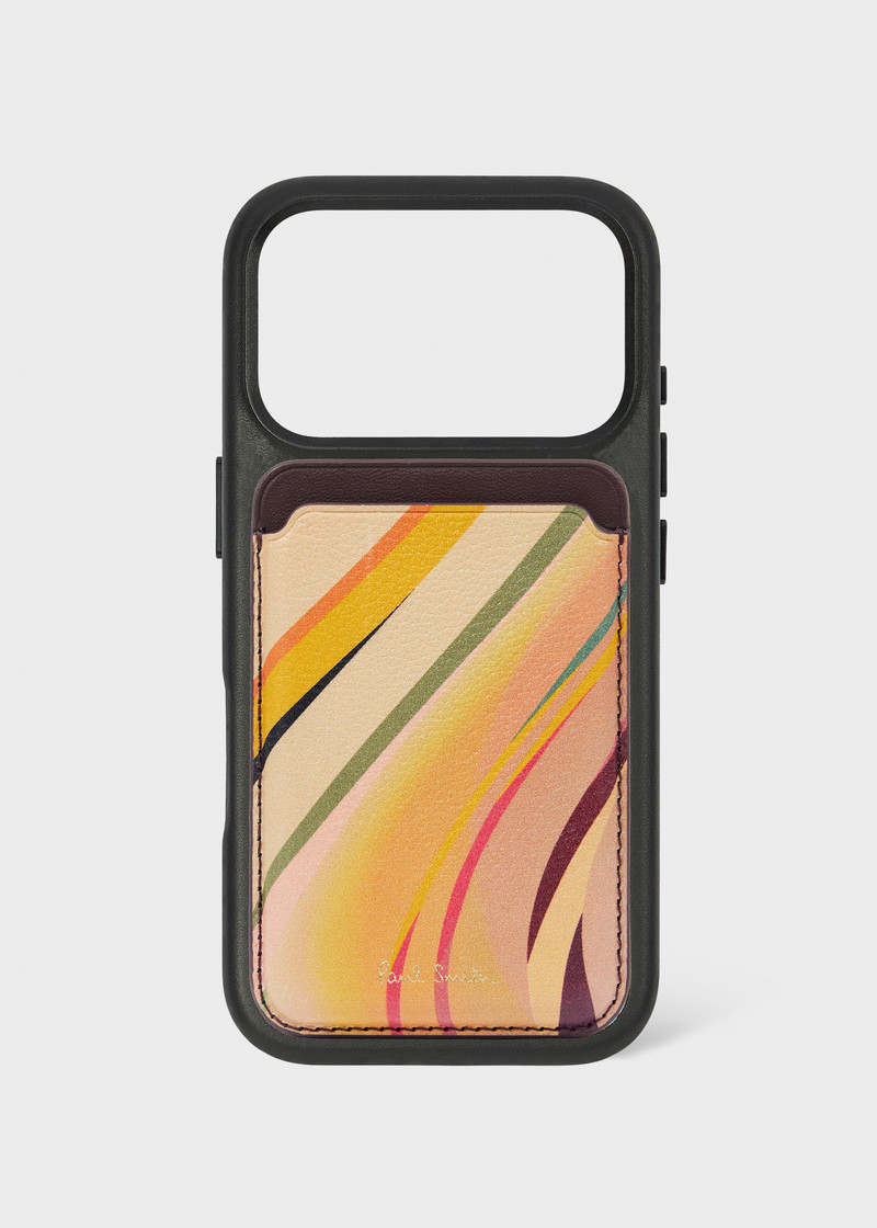 'Swirl' iPhone MagSafe Leather Credit Card Case 3