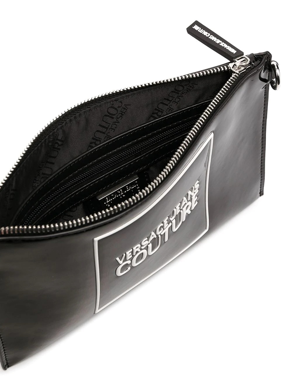 logo-debossed patent clutch - 5