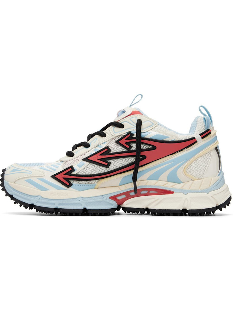 Off-White White & Blue 'Be Right Back' Mesh Sneakers outlook