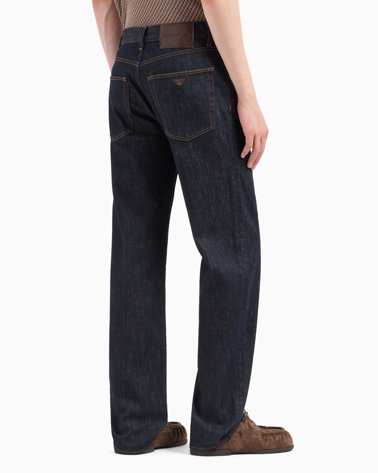 J76 STRAIGHT-FIT DARK BLUE DENIM JEANS - 3