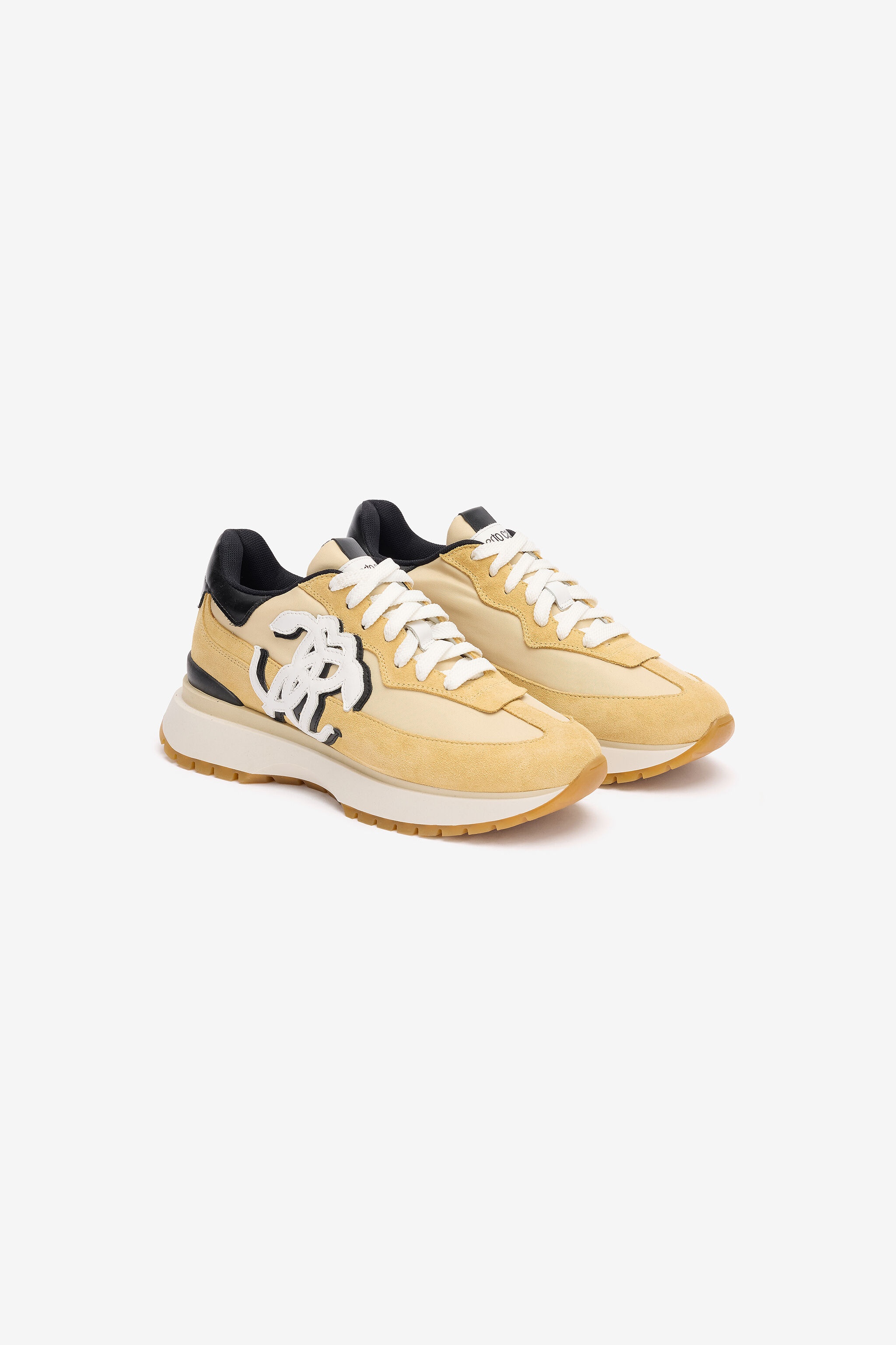 Sneakers With Contrasting Back And Monogram Mirror Snake - 2