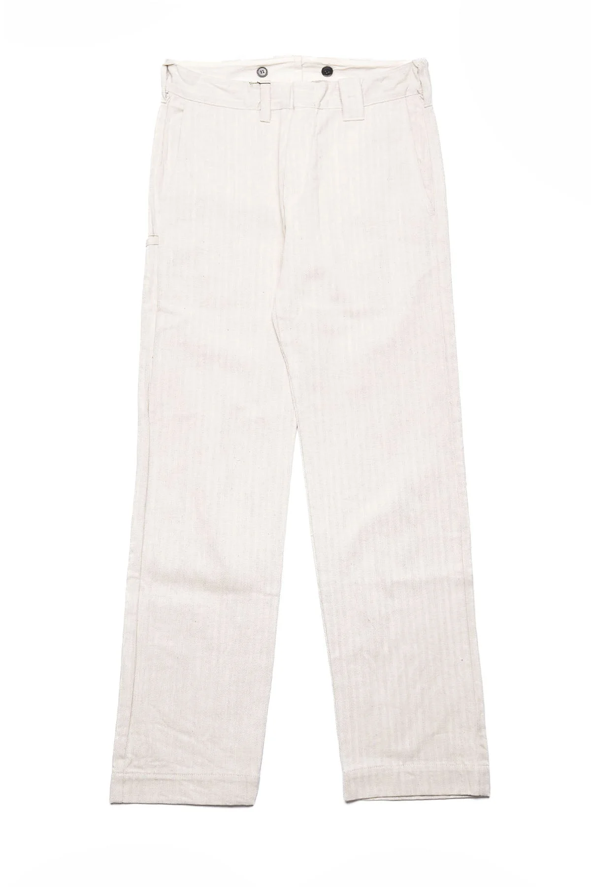 13oz "Gray Nep" HBT Wide Trousers - Oatmeal - 1