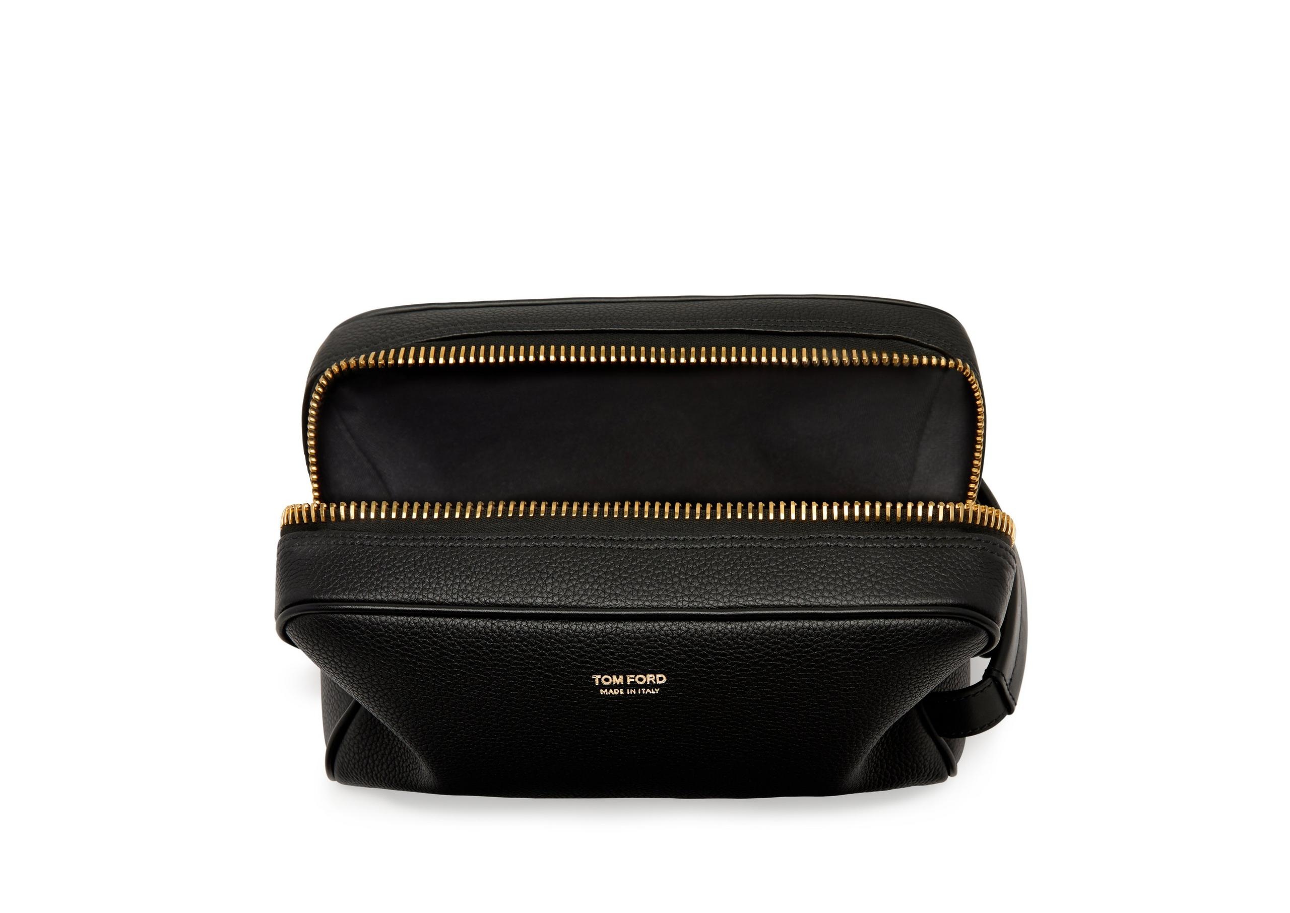 GRAIN LEATHER TOILETRY BAG - 4