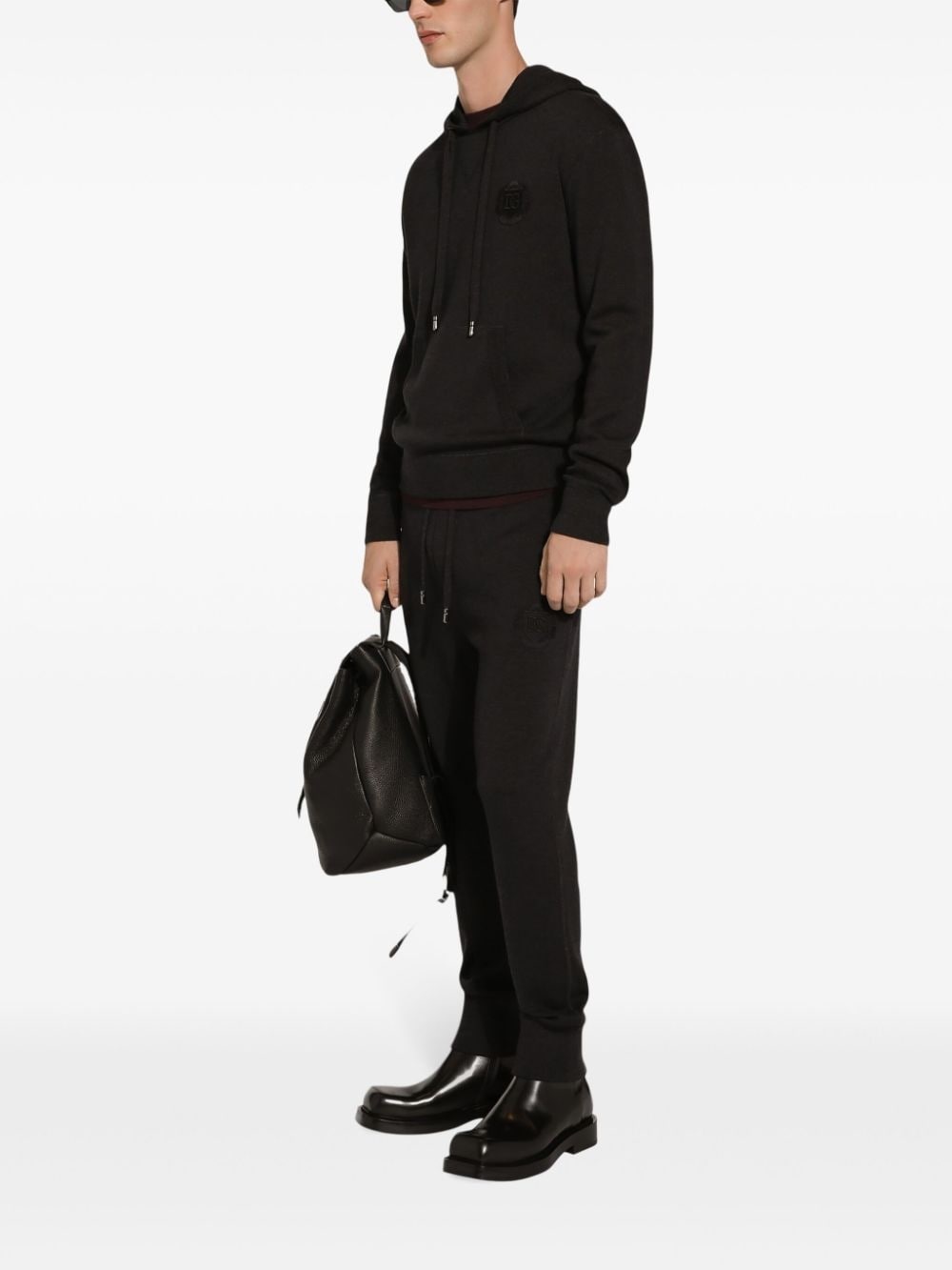 logo-embroidered hoodie - 3