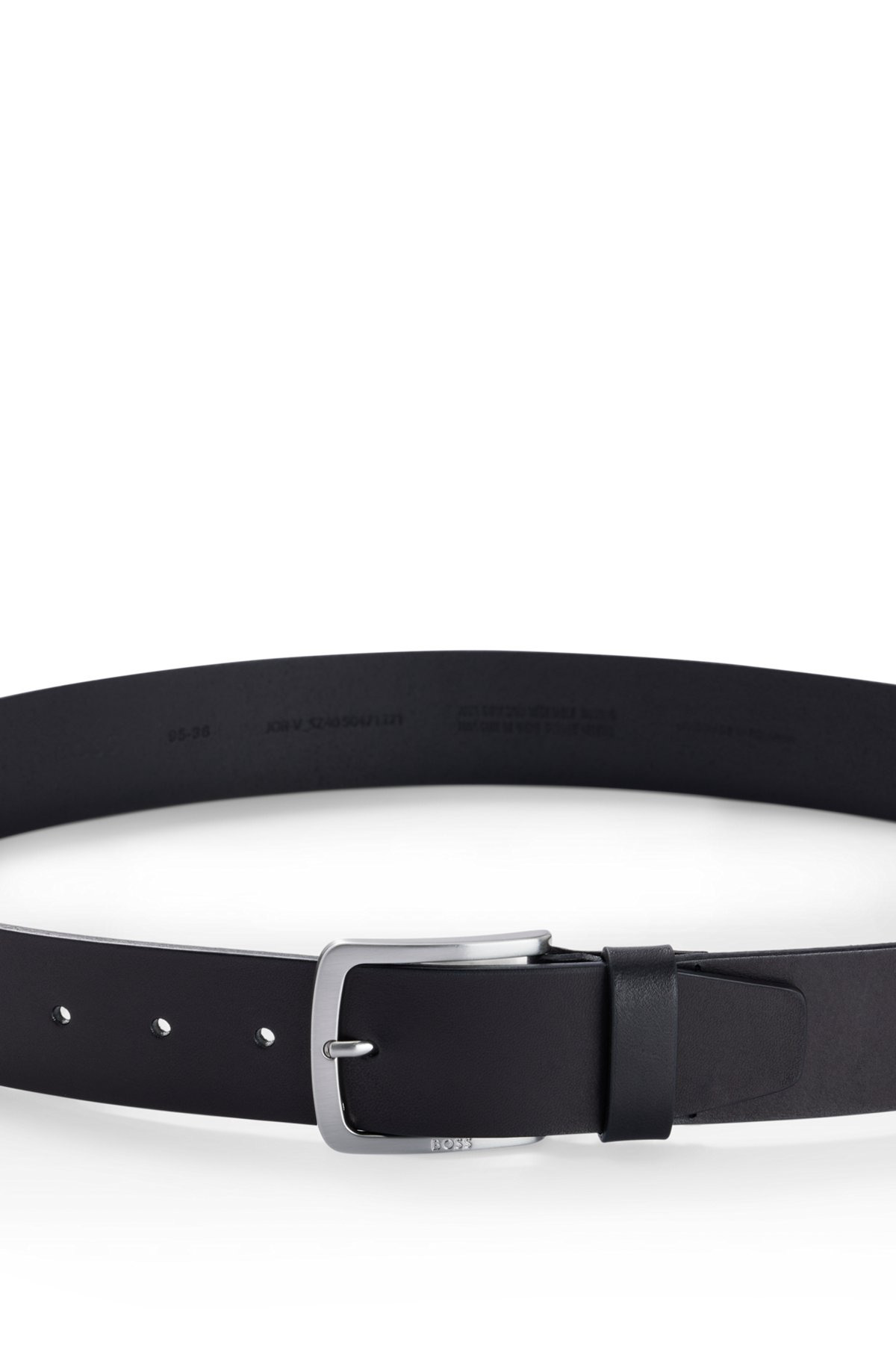 ITALIAN-LEATHER BELT WITH LOGO-ENGRAVED BUCKLE - 4