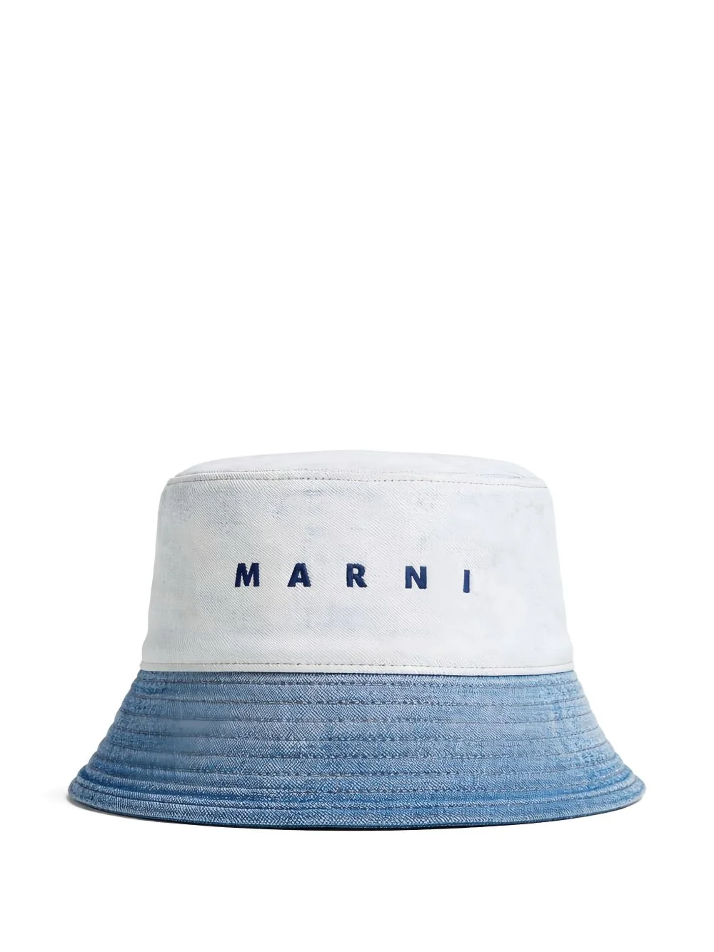 logo denim bucket hat - 1